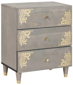 vidaXL Armário de Cabeceira com gaveta Cinzeto 50 x 33 x 62 cm