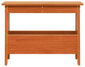 Banco de corredor 60x28x45 cm pinho maciço castanho cera