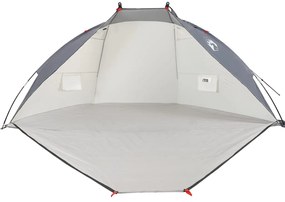 Tenda de praia 268x223x125 cm poliéster 185T cinzento