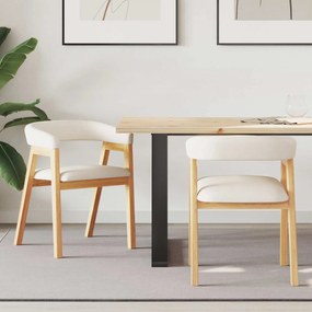 vidaXL Cadeiras de Jantar 2 pcs Natural 54 x 57 x 73 cm