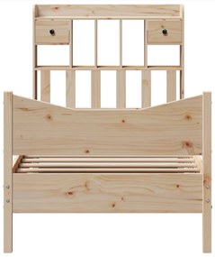 Cama sem colchão 90x190 cm madeira de pinho maciça