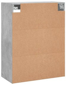 Armário de parede 69,5x34x90 cm deriv. madeira cinzento cimento