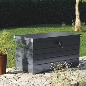 Caixa para arrumação exterior 120 x 62 x 63 cm 385 l em metal com fechadura antracite