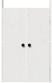 Portas de Cozinha ao Ar Livre Brancas 50x9x82 cm Madeira Maciça de Pin