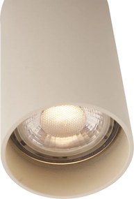 Conjunto de 4 focos de superfície modernos bege GU10 50mm redondos - Tuba