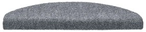 Tapetes de escada autoadesivos 30 pcs 65x21x4cm cinzento-claro
