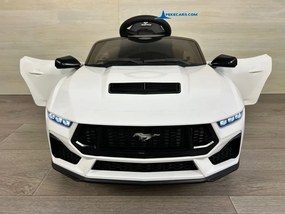 Carro elétrico para crianças Ford Mustang 12V, Rodas borracha Branco