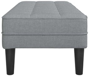 Banco vidaXL Cinza claro 113x57x39 cm Tecido