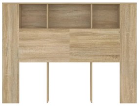 Armário de cabeceira 140x18,5x104,5 cm carvalho sonoma