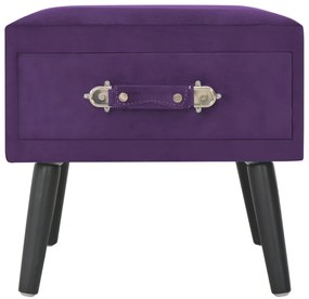 Mesas-de-cabeceira 2 pcs 40x35x40 cm veludo roxo-escuro