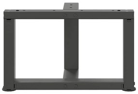 Pés para mesa de centro em forma de T, 2 peças, antracite, 50x25x(30-3