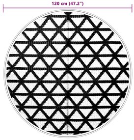 Tapete de exterior Ø120 cm ARAKIL PP preto