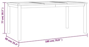 5 pcs conjunto de jantar p/ jardim madeira de teca maciça