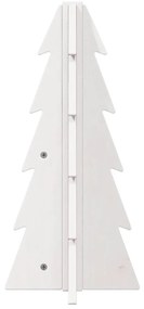 Árvore de Natal decorativa 49 cm madeira de pinho maciça branco