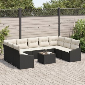 Conjunto de Jantar para Jardim com 9 Peças e Almofadas em Rattan Sinté