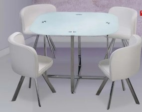 Conjunto Teca (mesa + 4 cadeiras)