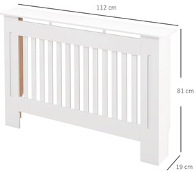 HOMCOM Cobertura Radiador com Desenho Moderno de MDF com Prateleira Su