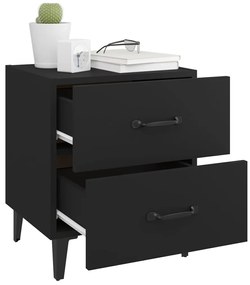 Mesas de cabeceira 2pcs 40x35x47,5 cm preto