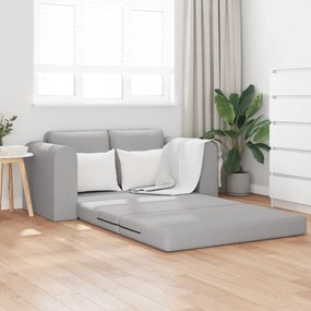 vidaXL Sofá-Cama de Chão 2-em-1 Cinzento Nublado 148x71x83 cm Tecido