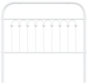 Cabeceira de cama 100 cm metal branco