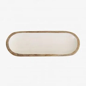 Bandeja Decorativa Em Madeira De Manga Fruela ↔︎ 45 Cm - Sklum