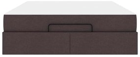 Estrutura da Cama Outros Castanho escuro 160 x 200 cm tecido