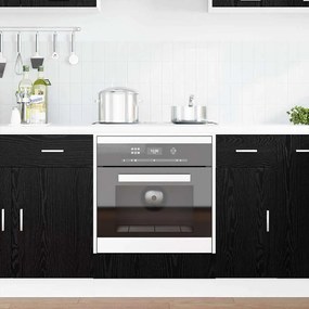 Armário de forno Carvalho preto 60 x 46 x 81.5 cm