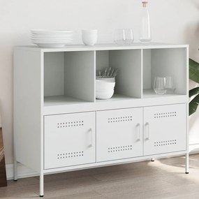 vidaXL Aparador 100,5x39x79 cm aço branco