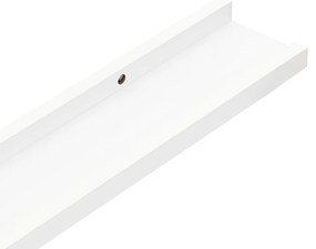 Prateleiras de parede 4 pcs 115x9x3 cm branco