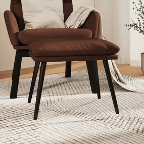 vidaXL Apoio de pés 45x29,5x35 cm couro artificial castanho brilhante