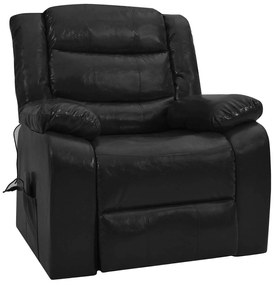 vidaXL Reclinável de Massagem Elétrico Preto 92 x 93 x 98 cm