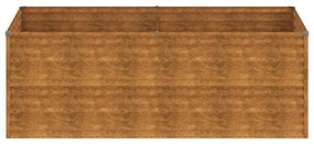 Canteiro elevado de jardim 196x100x69 cm aço corten