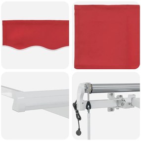 Toldo Vermelho Vermelho 500 × 300 cm Vermelho