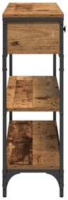 Mesa de Consola vidaXL Madeira Velha 100x25x75 cm Madeira de Engenhari