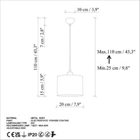 Candeeiro de Teto Duz – Antiquation – Ø20 h:15 cm