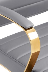 Cadeira de Escritório Havana Couro Sintético Cinzenta