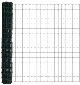 Cerca Euro da com 7 Postes Flangados 1.4x10 m Aço Galvanizado