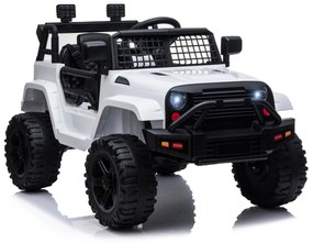 Carro Elétrico para Crianças acima de 3 anos Carro de Bateria 12V com 2 Motores Controle Remoto 2.4G Luzes Música MP3 e Rádio 99,2x66,6x66,6cm Branco