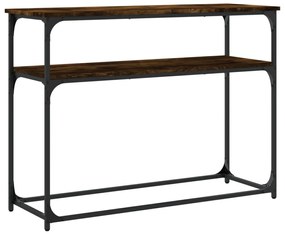 Mesa consola 100x35,5x75cm derivados de madeira carvalho fumado