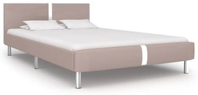 vidaXL Estrutura de cama 140x200 cm couro artificial cappuccino