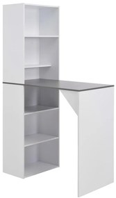 Mesa de bar com armário 115x59x200 cm branco