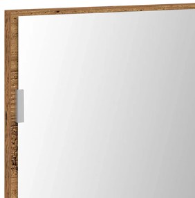 Armário de Espelho para Banheiro vidaXL com Luz LED Madeira Antiga 80x