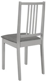 3 pcs conjunto de jantar MDF cinzento