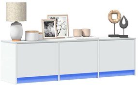 Móvel de TV 140x34x50 cm derivados de madeira branco