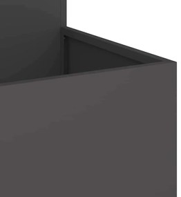 Plantadeira vidaXL 100x100x60 cm Aço Preto