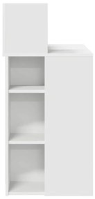 Mesa com Armazenamento Branca 90x48x101.5 cm Madeira Engenheirada