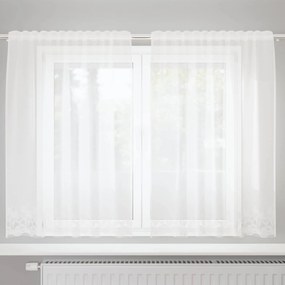 vidaXL Cortina de Renda com cortinas Branco 140 x 150 cm Poliéster