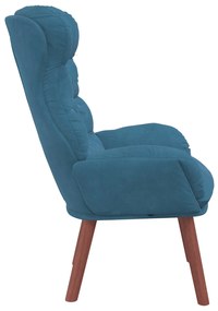 Poltrona Relaxante Veludo Azul