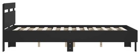 Estrutura cama c/ cabeceira 120x200 cm derivados madeira preto