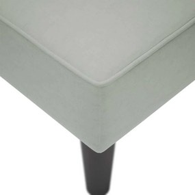 Chaise-longue com apoio de braço direito veludo cinzento claro